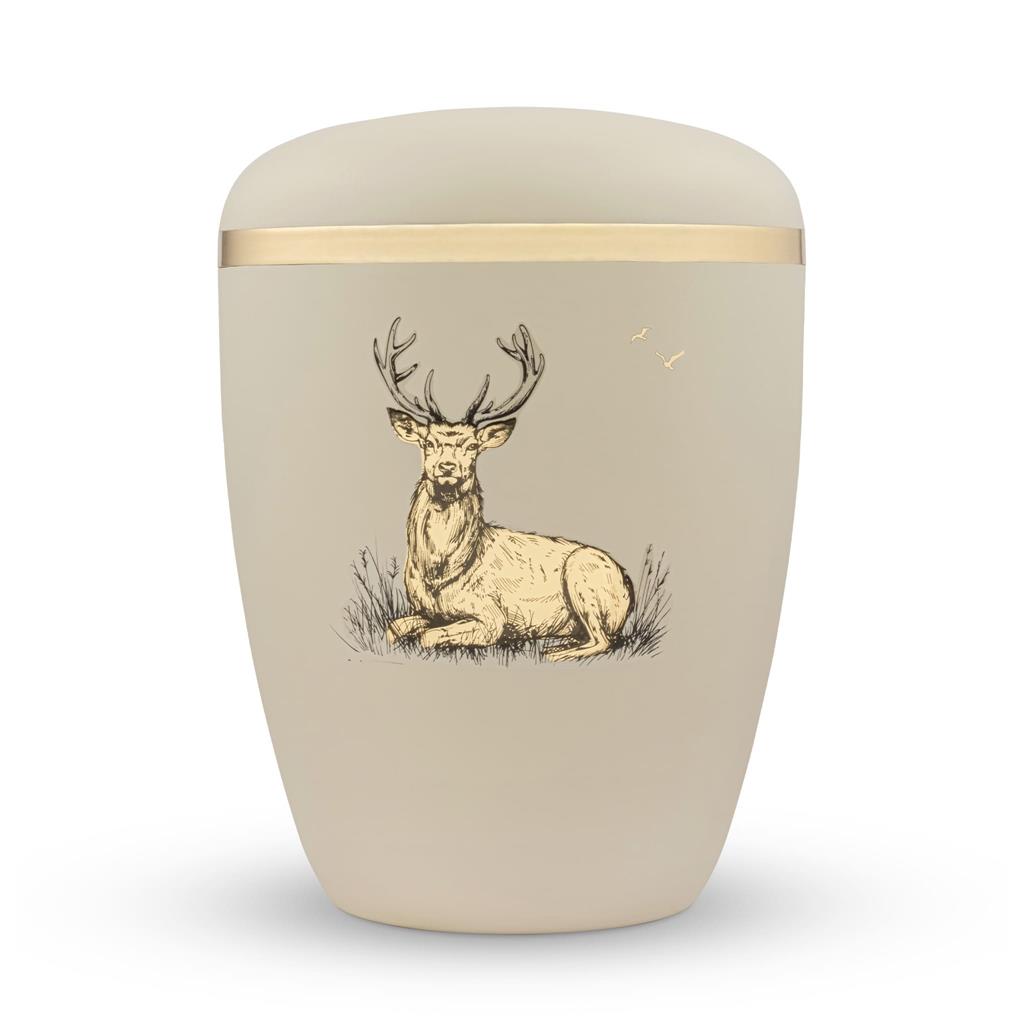 Naturstoffurne, seashell, "Hirsch gold"