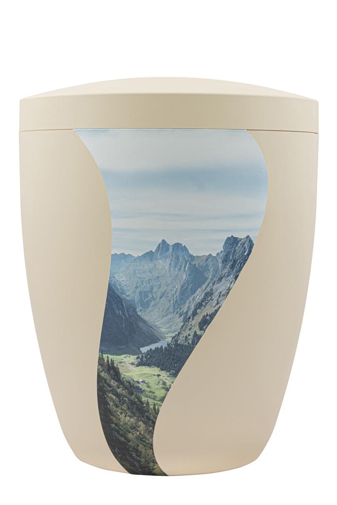 Naturstoffurne, seashell, 'Gebirge'