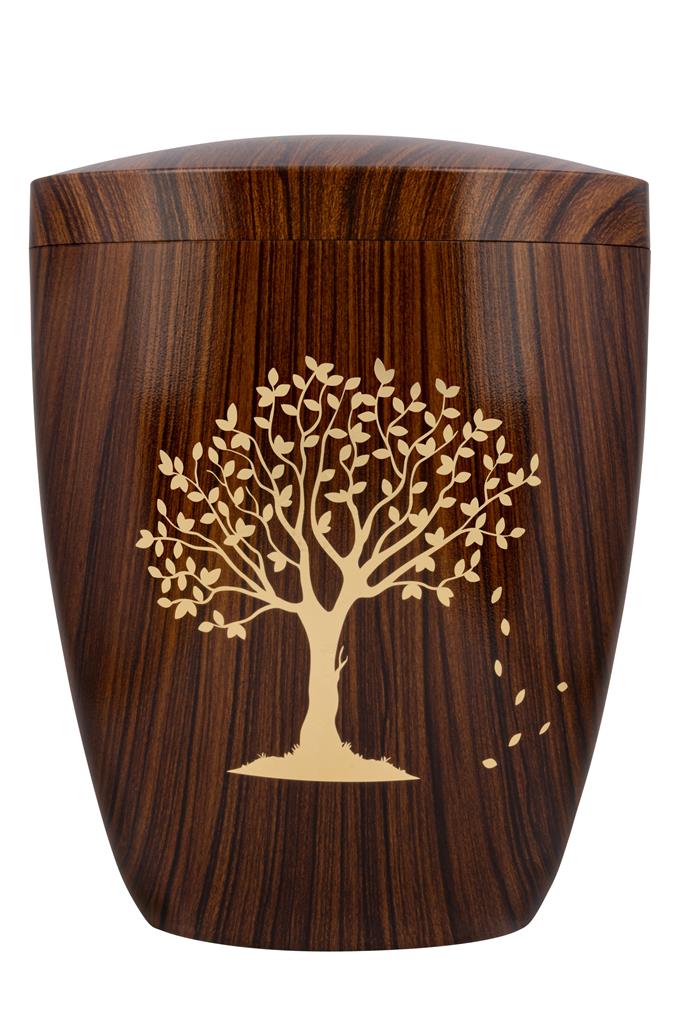 Naturstoffurne, Beschichtung "Walnuss", "Baum"