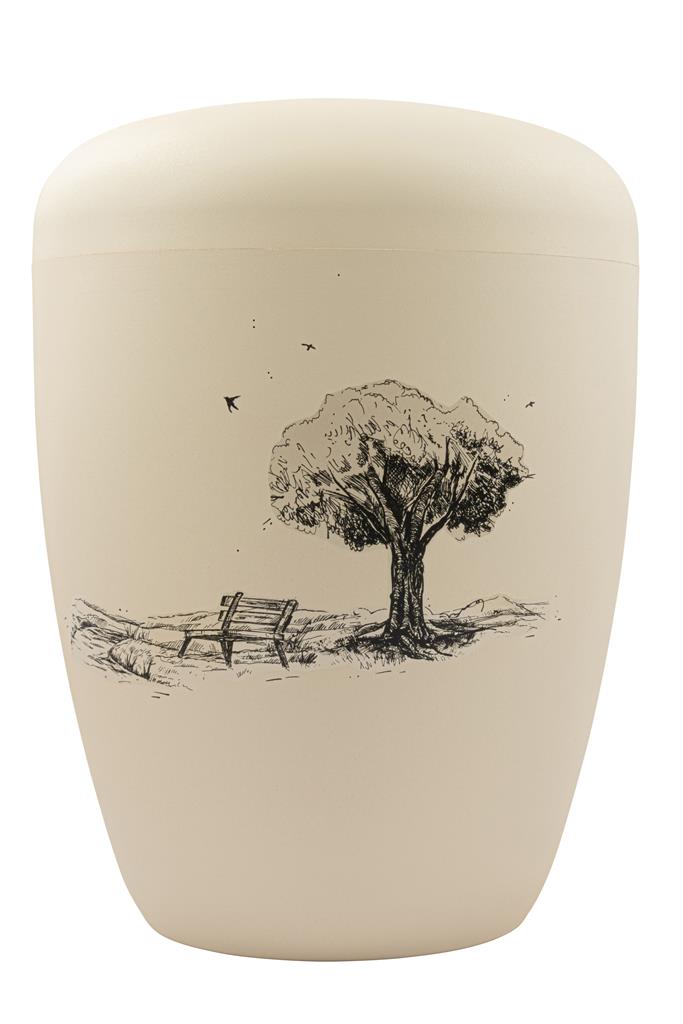 Naturstoffurne, seashell, 'Baum+Bank'