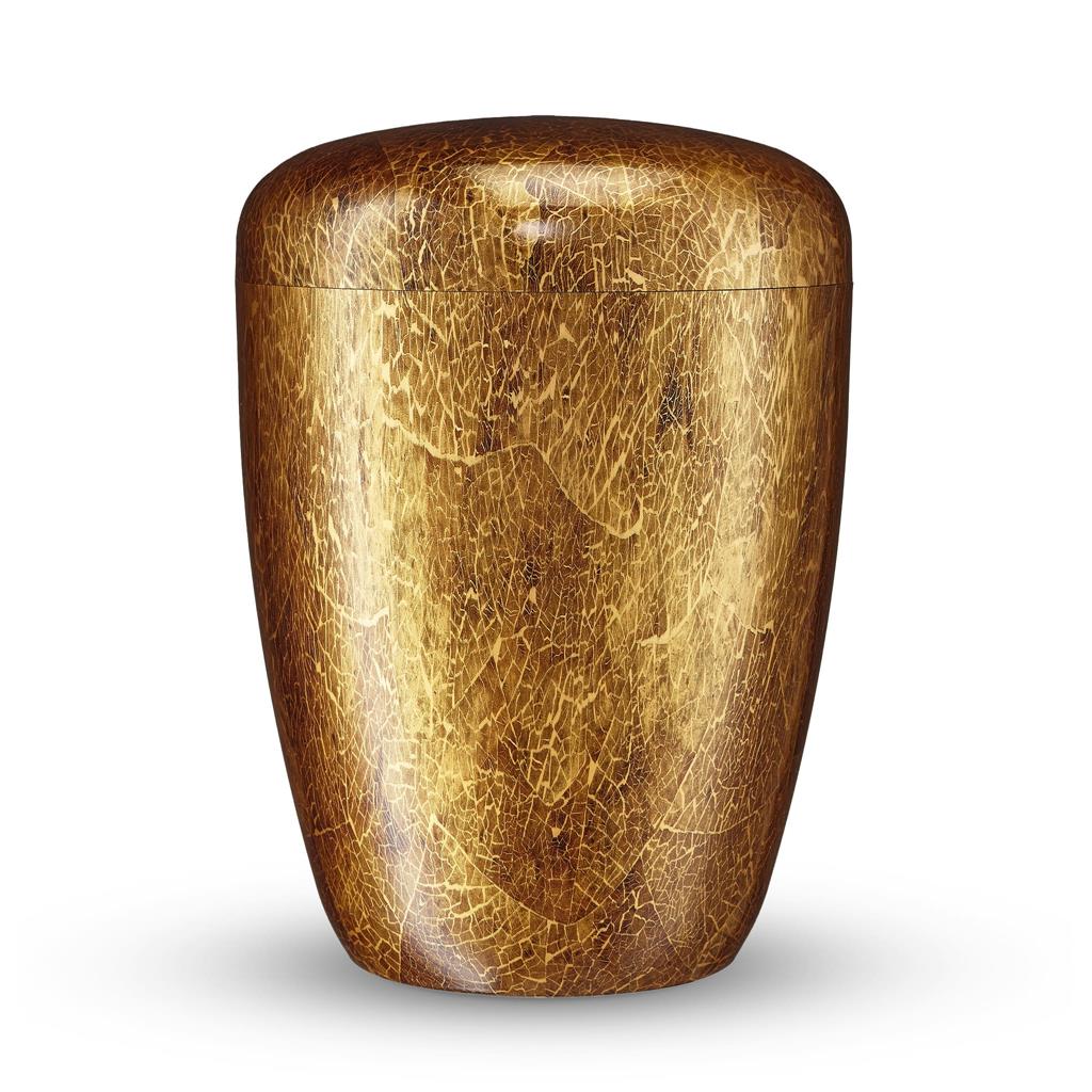 Naturstoffurne, Beschichtung "broken-leaf-gold"