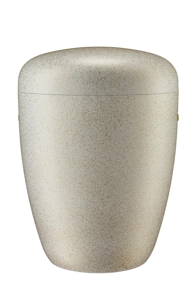 Naturstoffurne, glitter gold-weiß