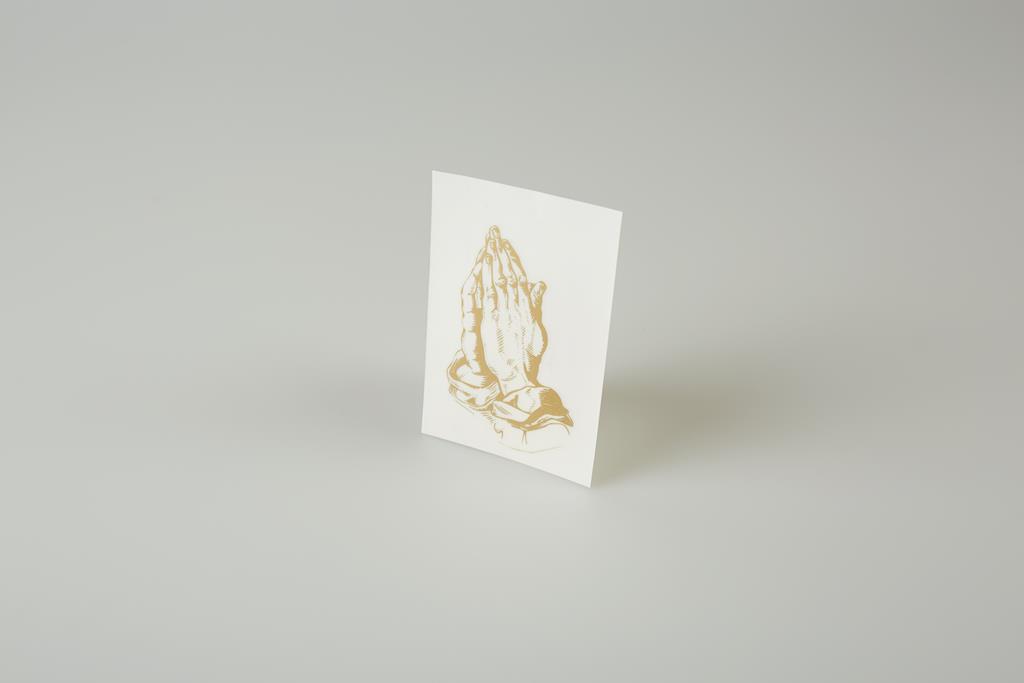 Folienemblem 'betende Hände', gold
